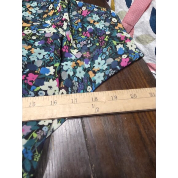 CAbi Dress Women Medium Fiesta Green Multicolor Floral Blouson Midi Smocked - Picture 6 of 7